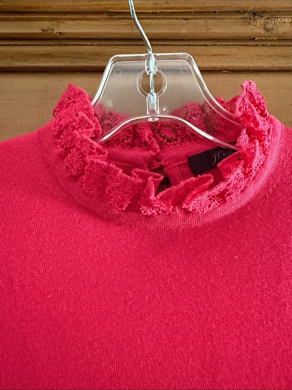 J. Crew Women's Ruffle Turtleneck Sweater - Bright Pink